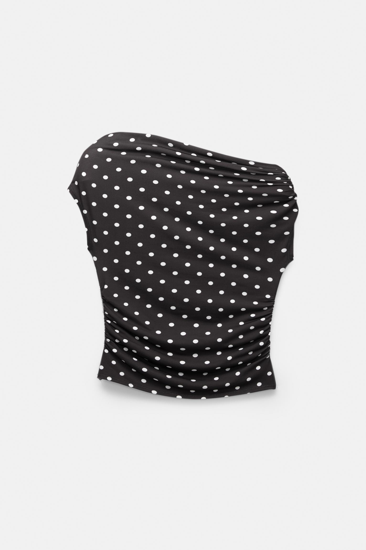 Asymmetric polka dot top Product Image