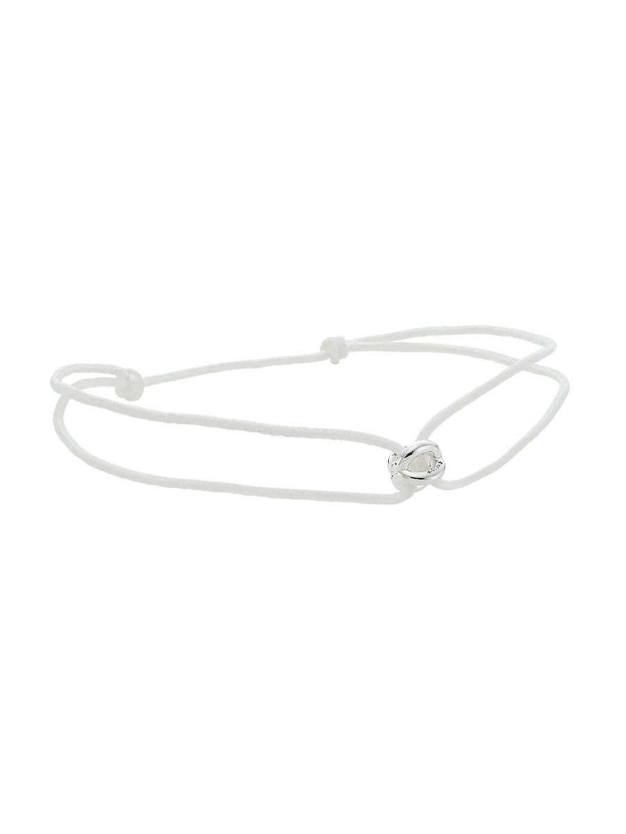 Mens Unisex 1G Sterling Silver Entrelacs Cord Bracelet Product Image