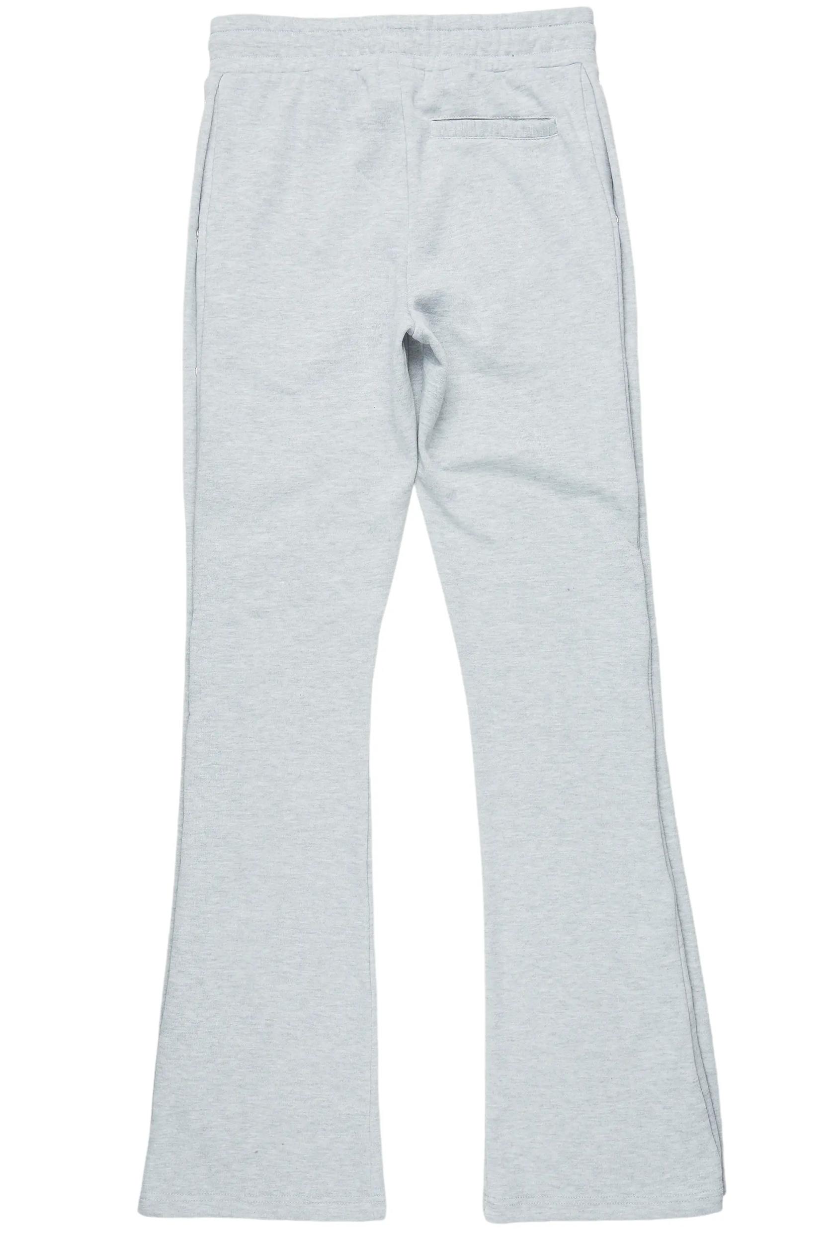 Alpine Heather Grey Baggy Snap Button Pant Male Product Image