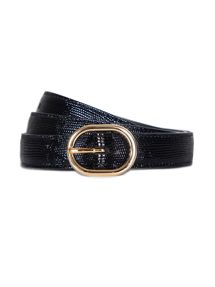 Womens Womens 20mm Stitched Lizard-Embossed Leather Belt Vince Product Image