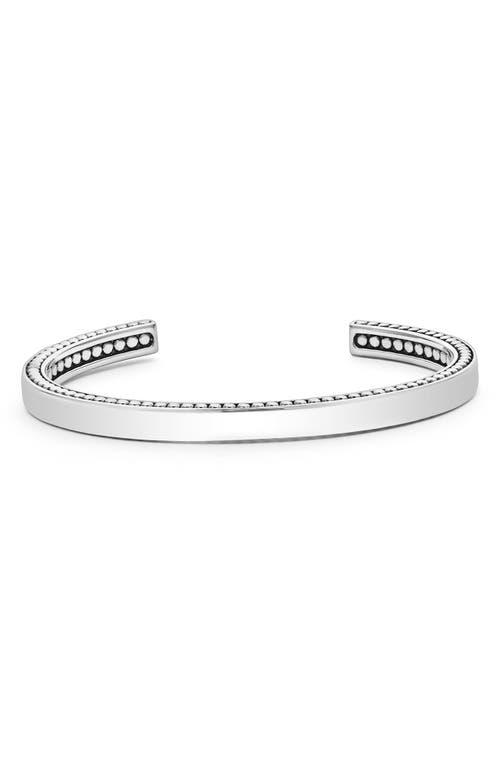 LAGOS Men's Anthem Sterling Silver Caviar Cuff Bracelet at Nordstrom,  Product Image