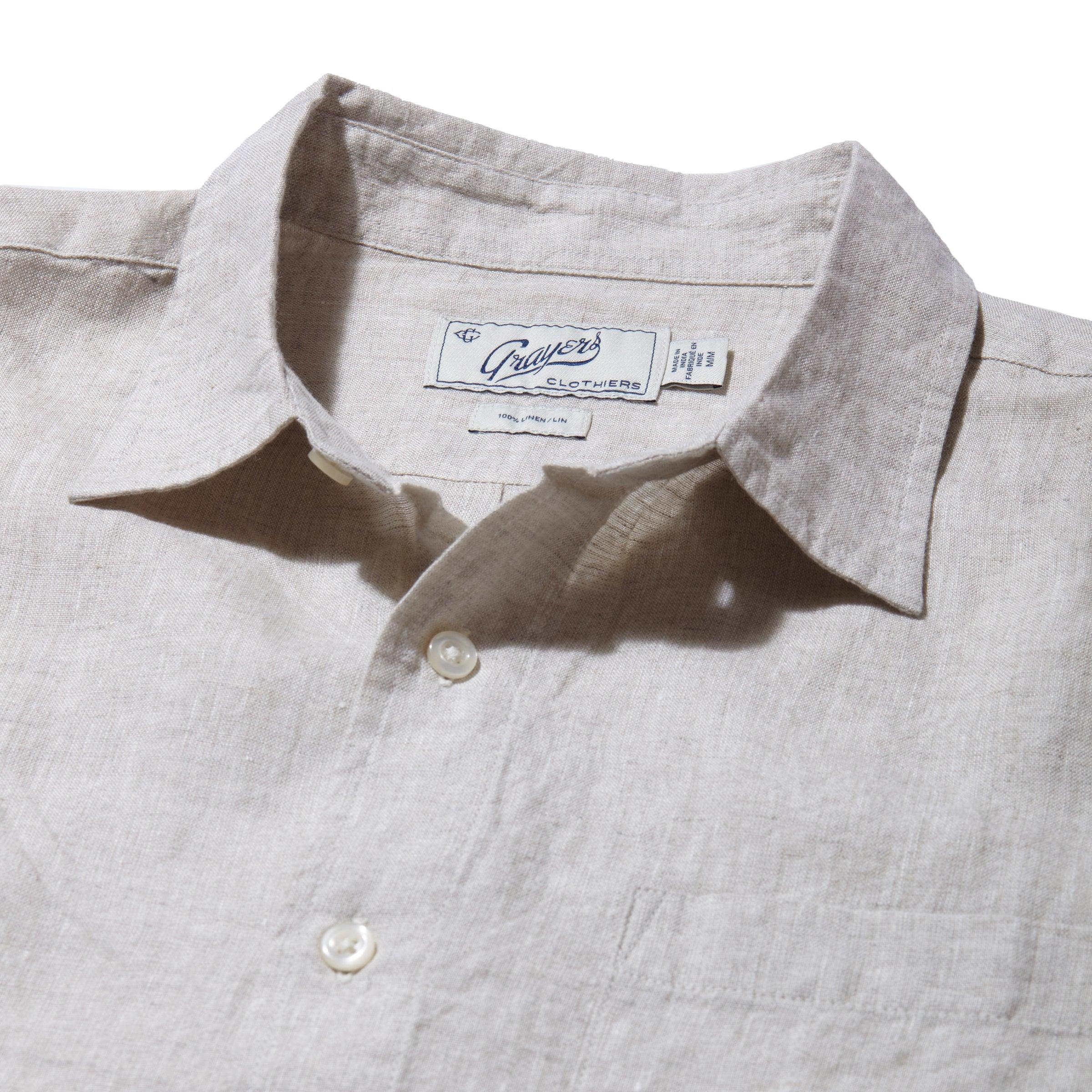 Nantucket Yarn Dyed Linen Shirt - Natural Product Image
