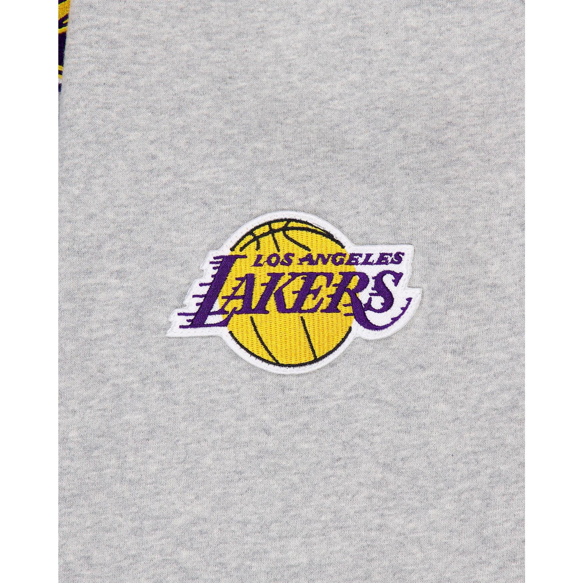 Los Angeles Lakers Gray Logo Select Full-Zip Hoodie Male Product Image