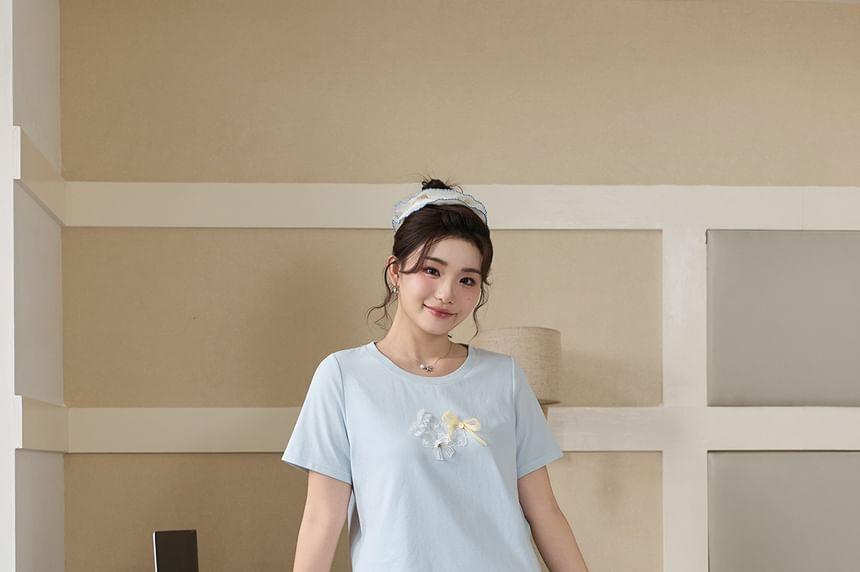 Plus Size High Rise Plain Mini Tiered Skirt Product Image