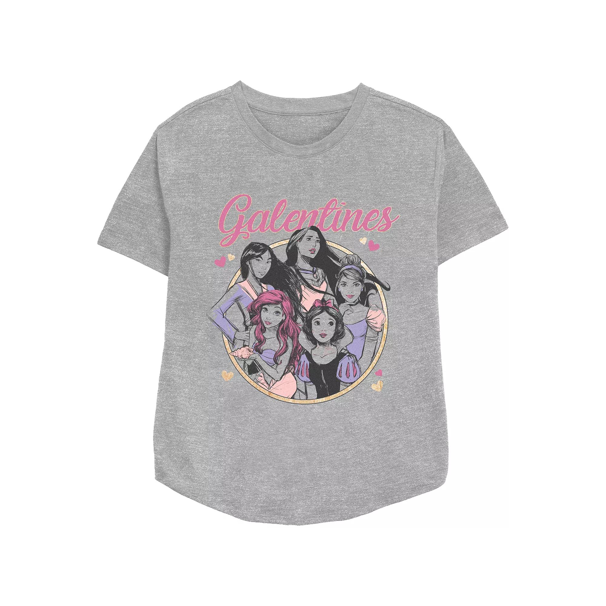 Women's Disney Princess Galentines Group Relaxed Fit Graphic Tee, Girl's,  Product Image