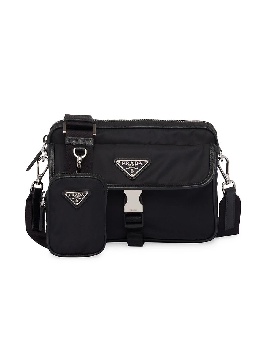 Mens Re-Nylon And Saffiano Leather Shoulder Bag Product Image