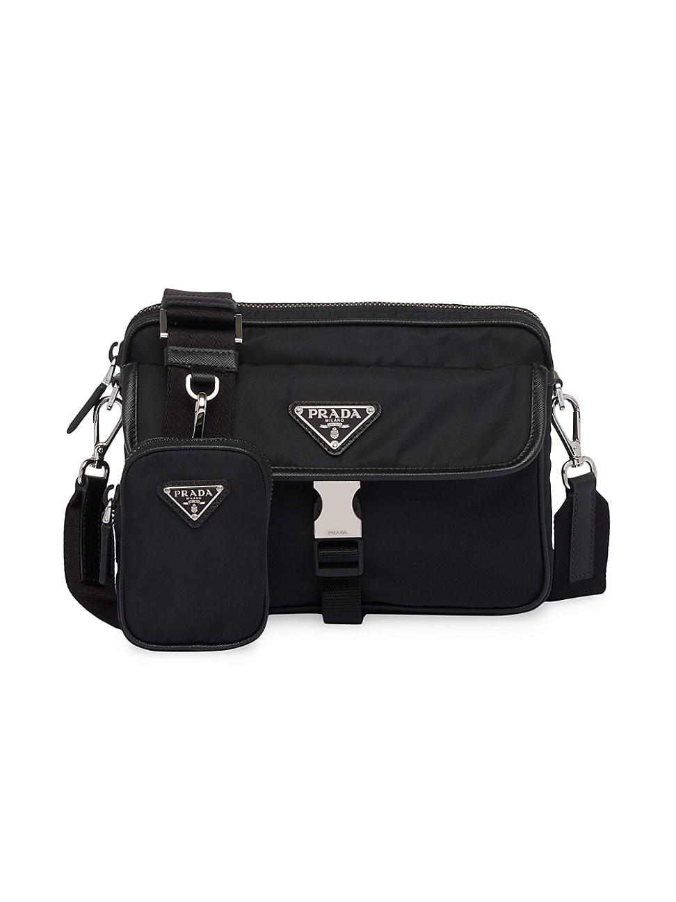 Mens Re-Nylon And Saffiano Leather Shoulder Bag Product Image