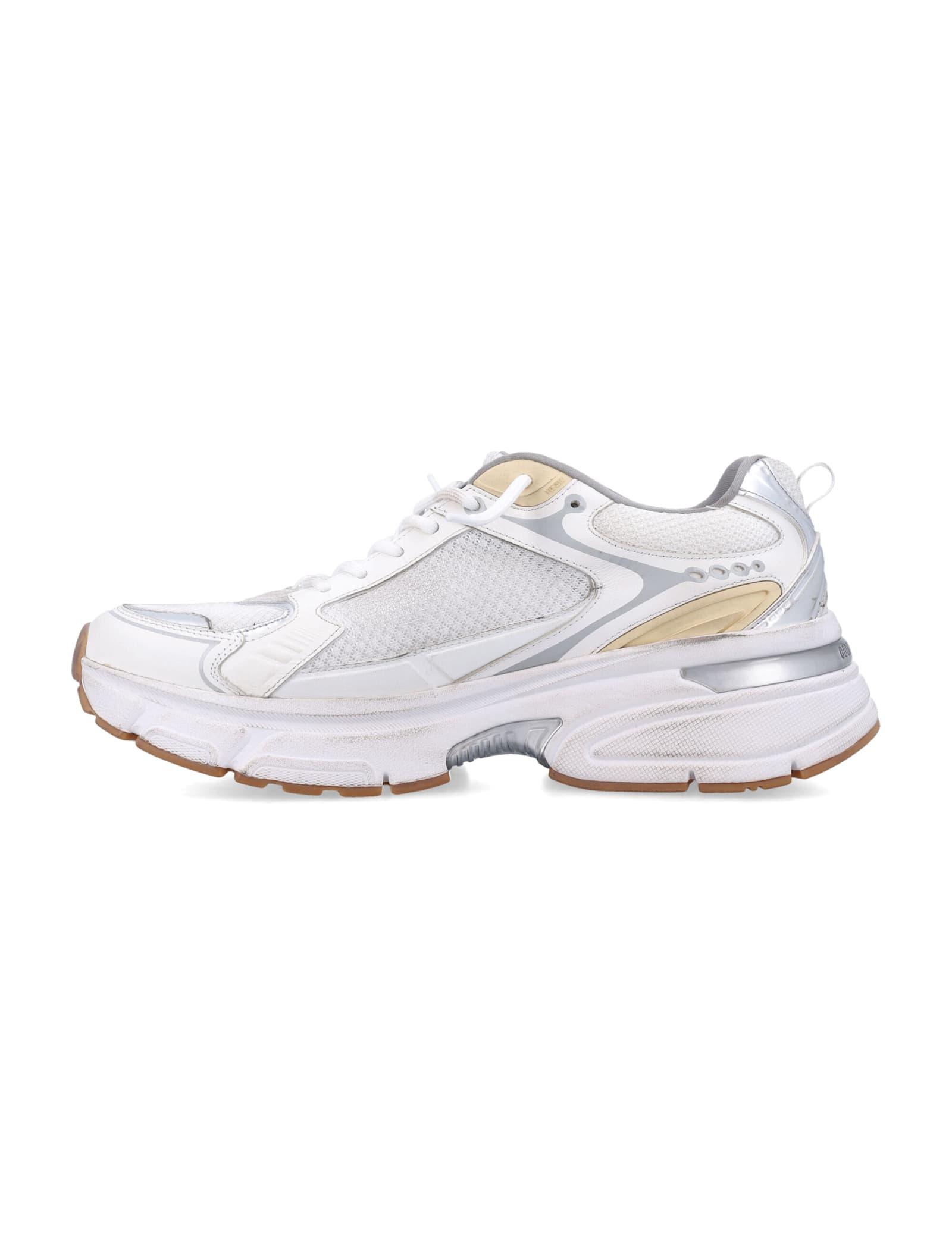 GOLDEN GOOSE Lightstar Leather Net And Suede Upper Sneakers With Tpu Star Net Heel In White Product Image