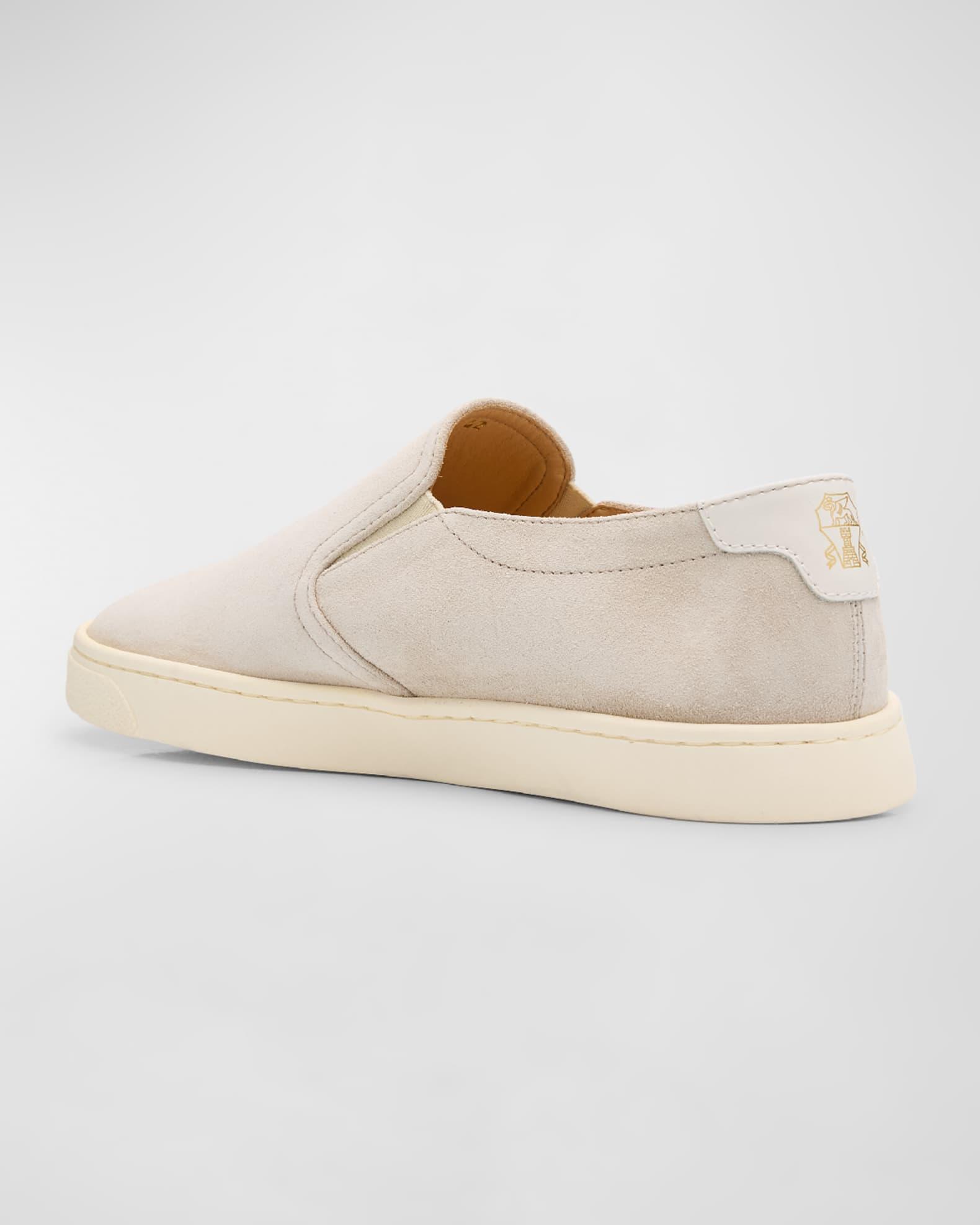 Men's Suede Low-Top Slip-On Sneakers  Product Image
