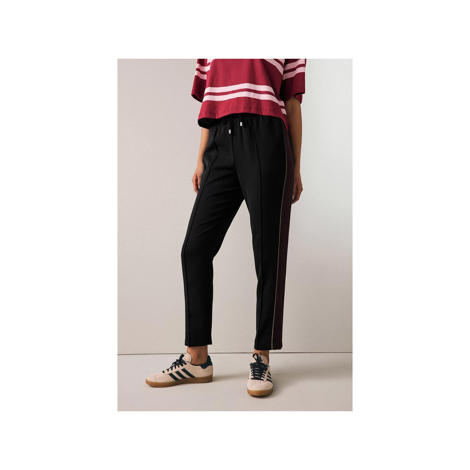 Women's NEXT Black Tapered Track Pant Trousers, Size: 12 REG Product Image