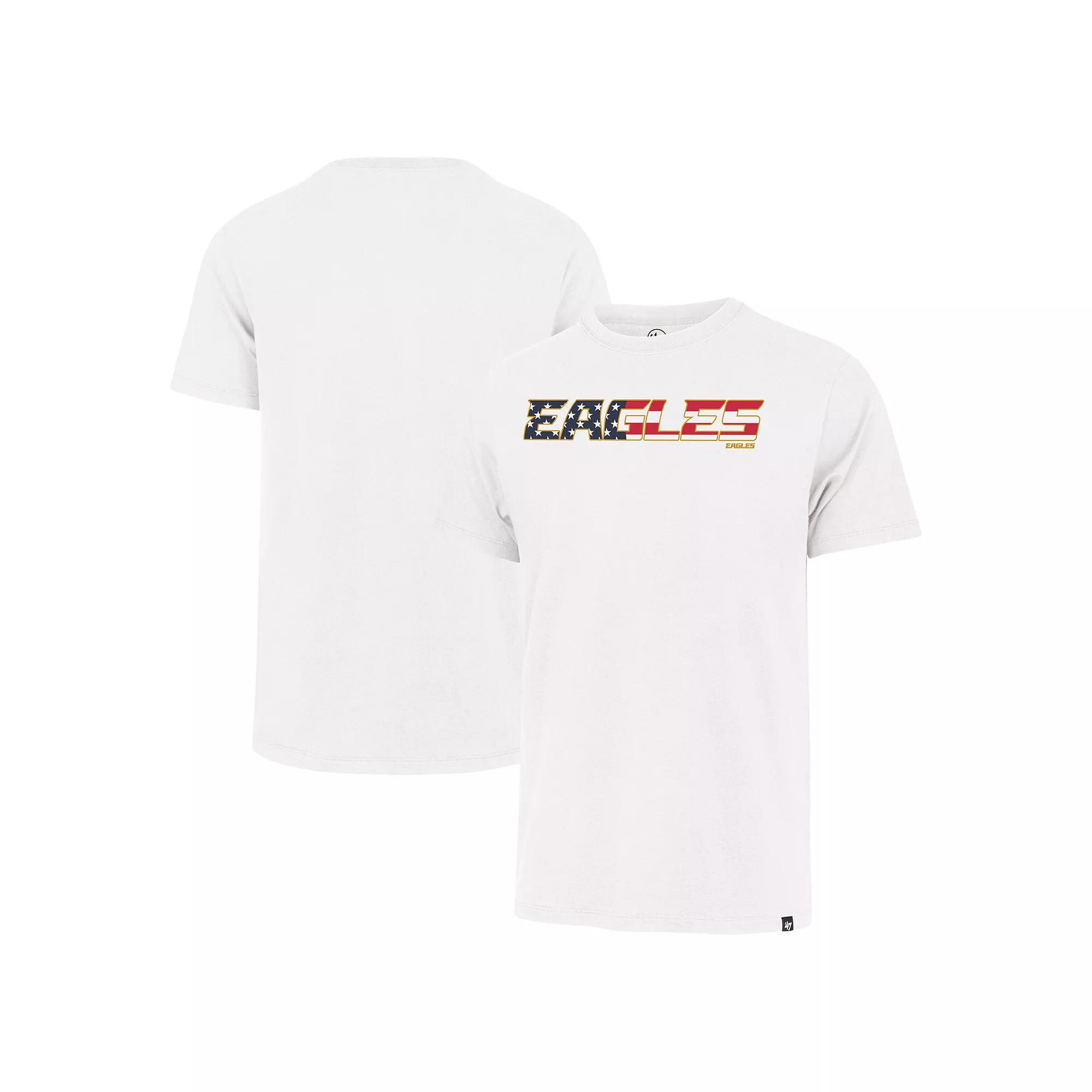 Men's '47 White Philadelphia Eagles Flag Script Franklin T-Shirt,  Product Image