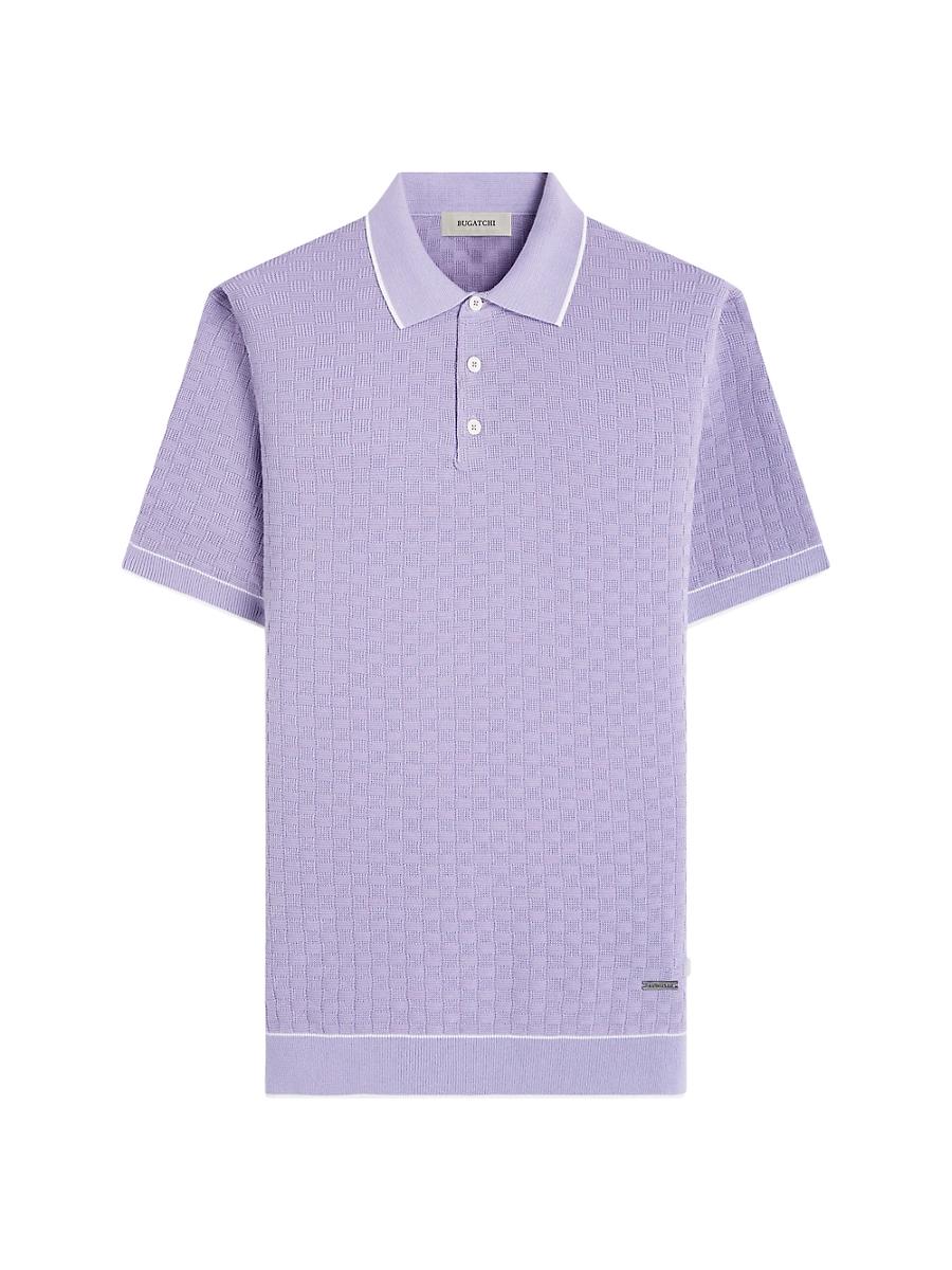 Mens Cotton-Blend Knit Polo Shirt Product Image
