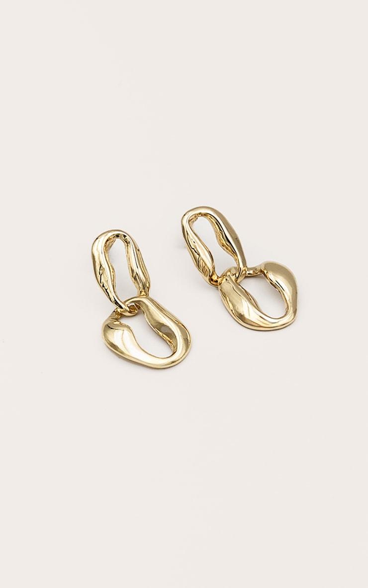Gold Link Mini Statement Earrings Product Image