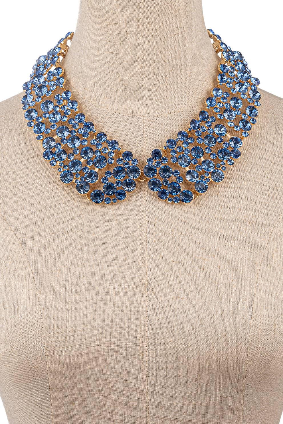 Diana Capri Collar Necklace- Blue Product Image