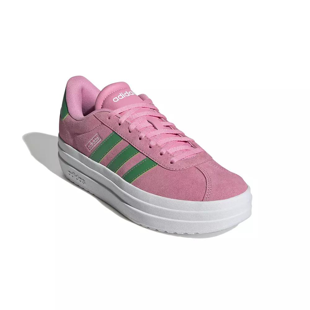 adidas VL Court Bold Women's Shoes, Size: 5.5, Light Pink Green Product Image