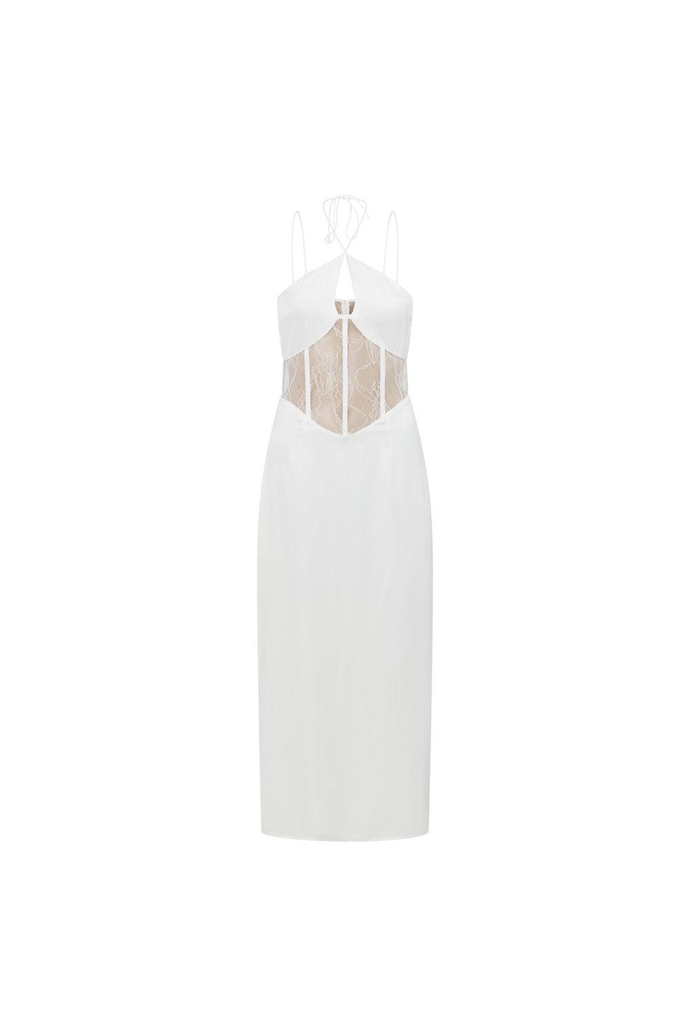 Teyah Midi Dress - White Product Image