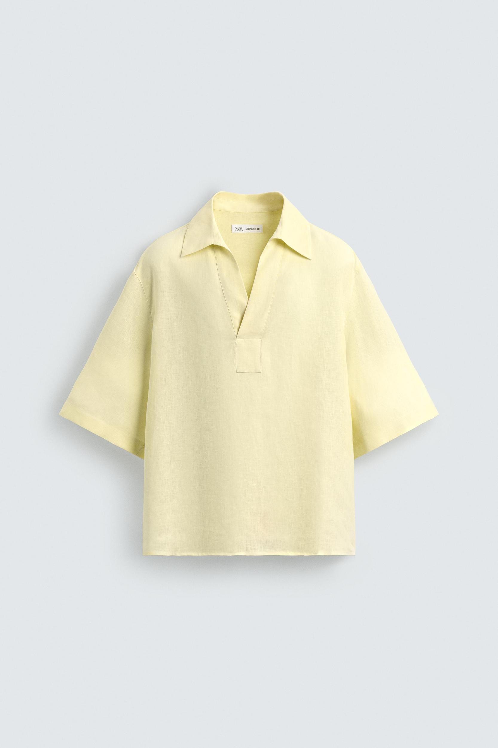 100% LINEN POLO SHIRT Product Image
