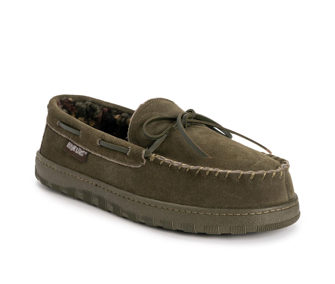 MUK LUKS Men's Paul Printed Berber Suede Moccasins Product Image