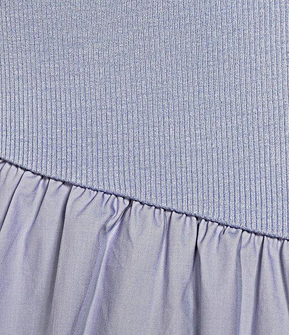 ASTR the Label Off-The-Shoulder Long Sleeve Mixed Media Midi Dress Product Image