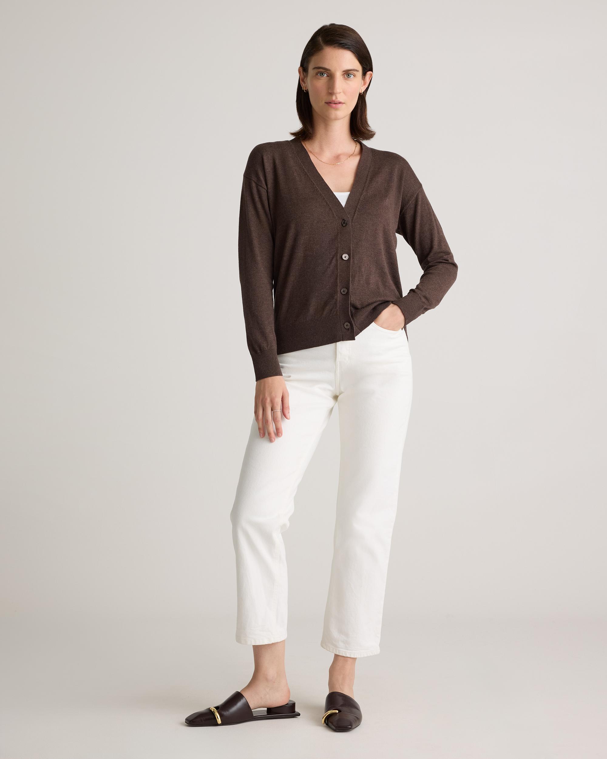 Quince | Women's Lightweight Cotton Cashmere Cardigan Sweater Organic Cotton Product Image