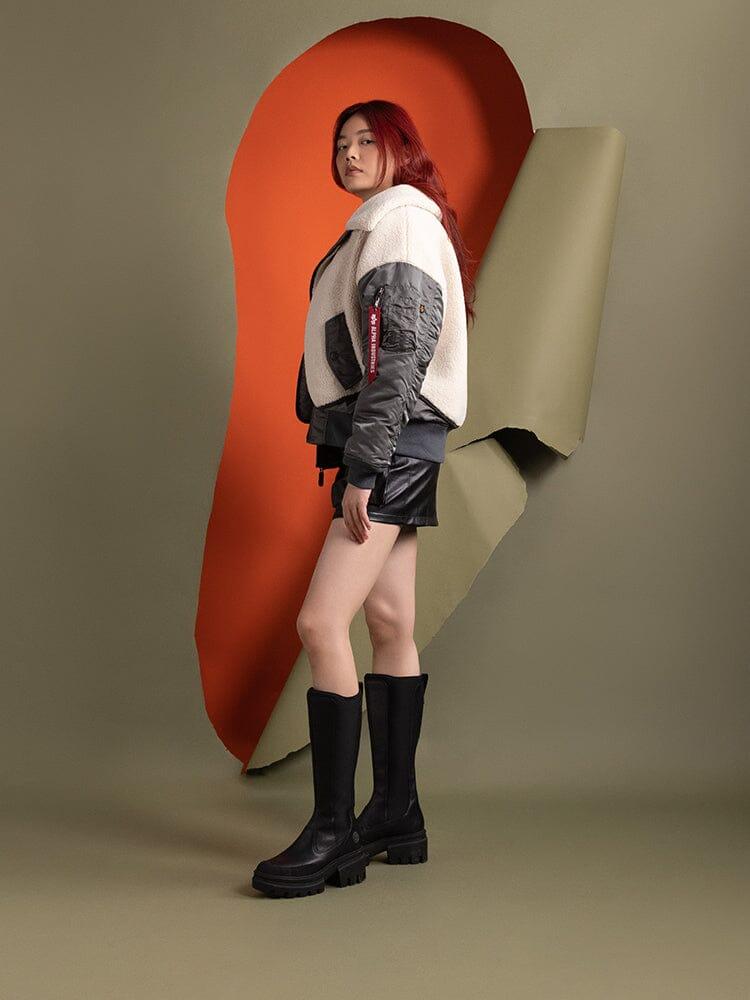 WOMEN'S B-15 SHERPA HYBRID BOMBER JACKET (SEASONAL) Product Image