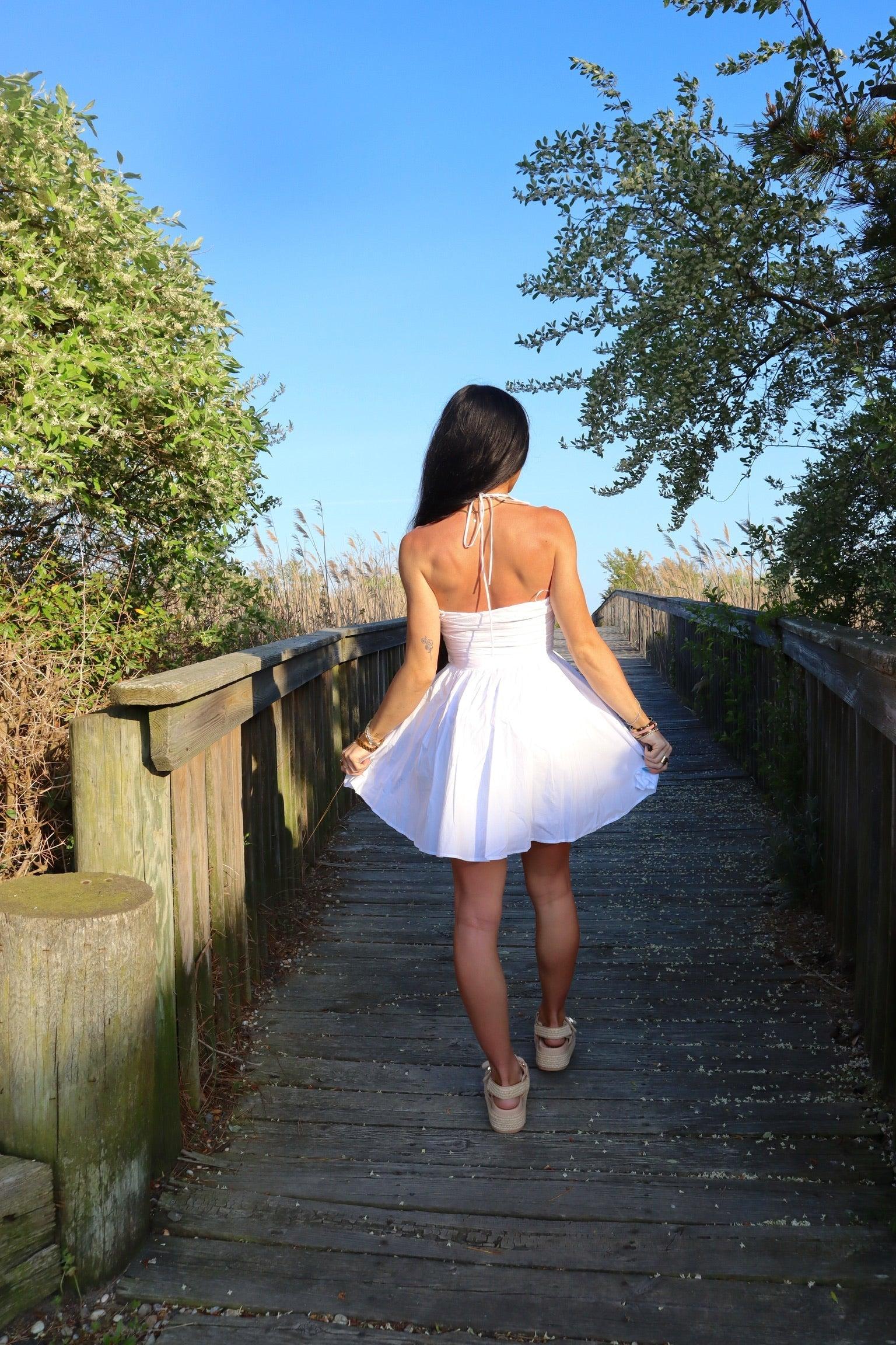 FINAL SALE Fred Halter Mini Dress | White Product Image