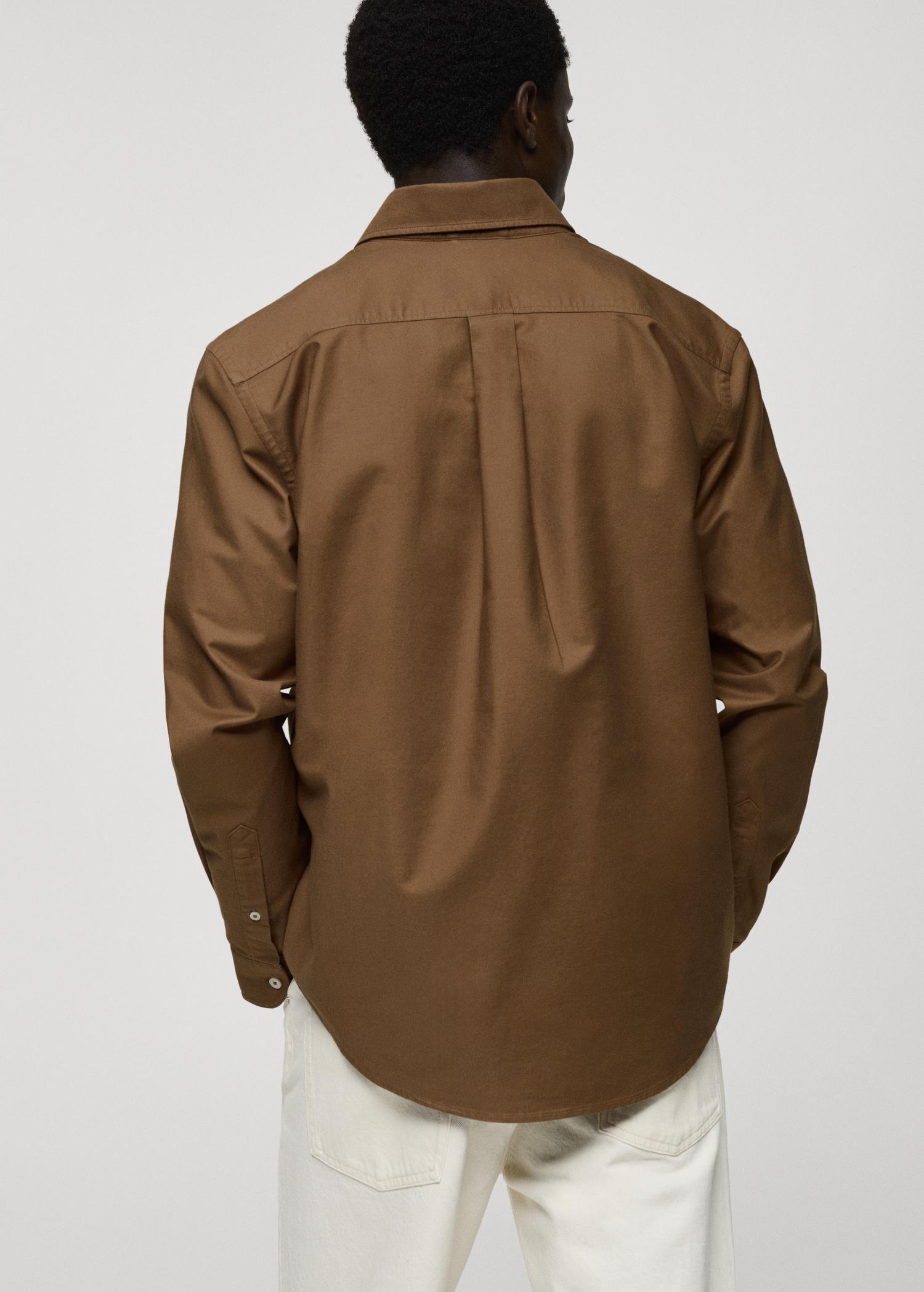 100% cotton Oxford shirt - Men | MANGO USA Product Image