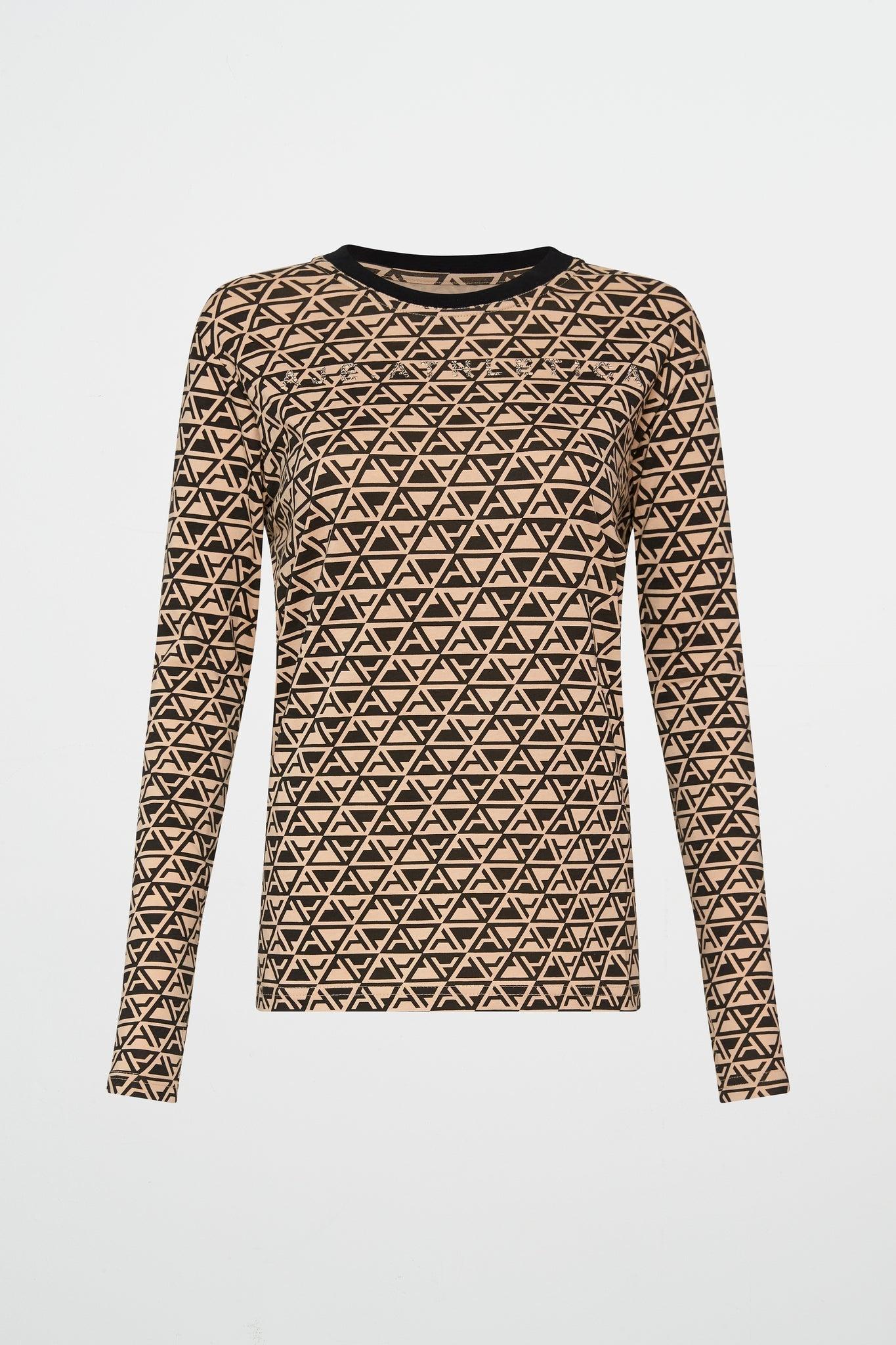 Geo Print Long Sleeve T-Shirt 127 Product Image