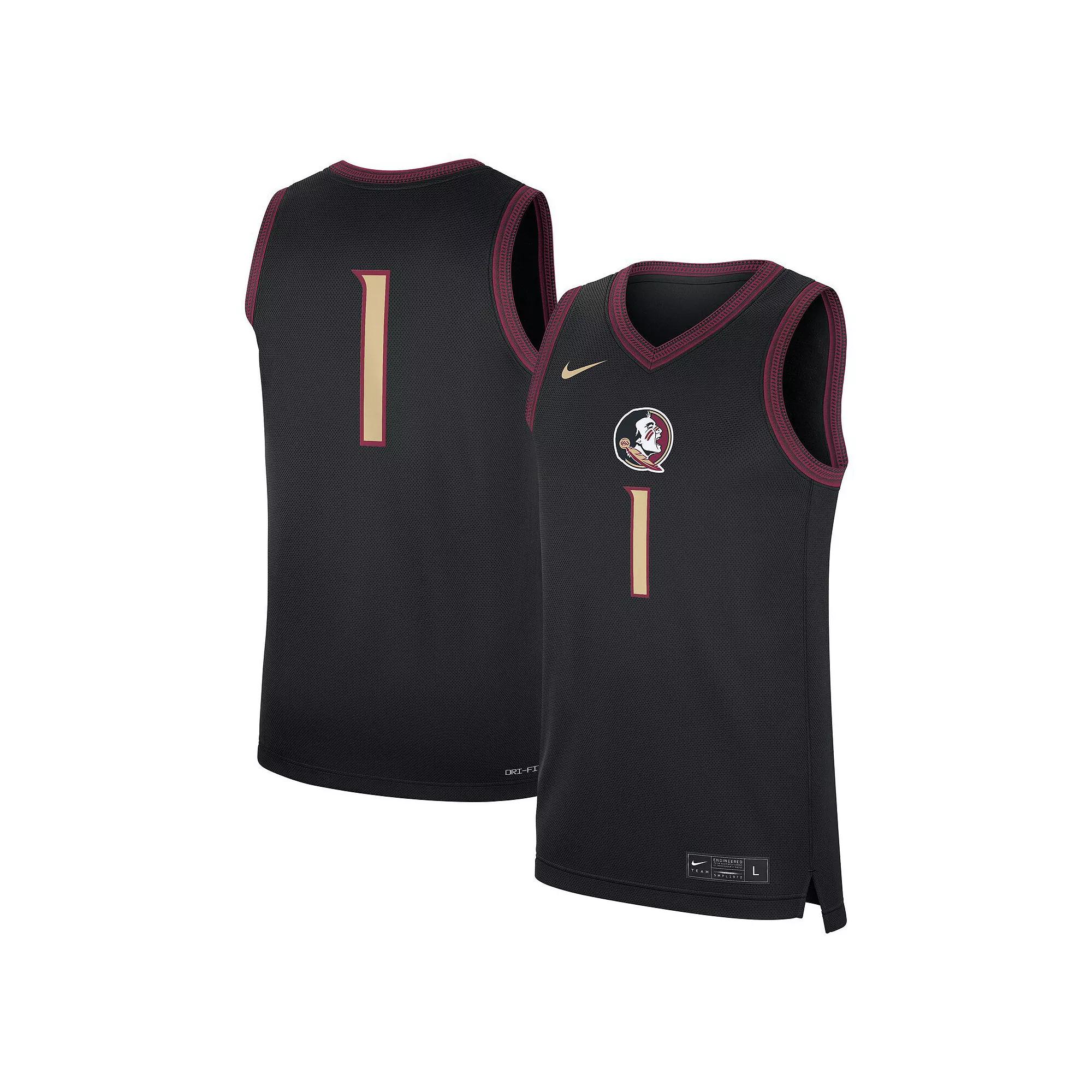 Men's Nike #1 Black Florida State Seminoles Alternate Replica Jersey,  Product Image