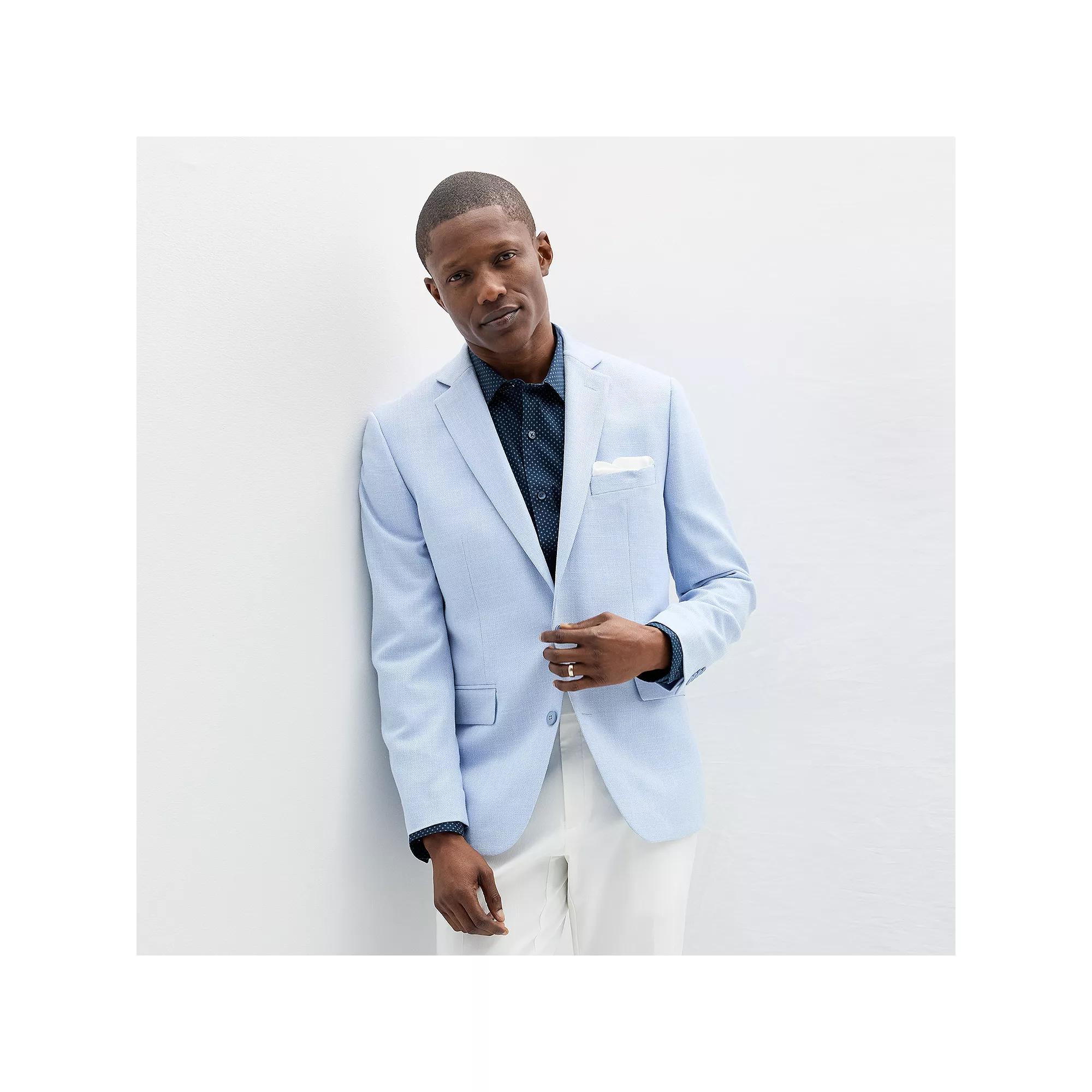 Men's Apt. 9® Premier Flex Slim-Fit Essential Sport Coat, Size: 52 REG, Light Blue Weave Product Image