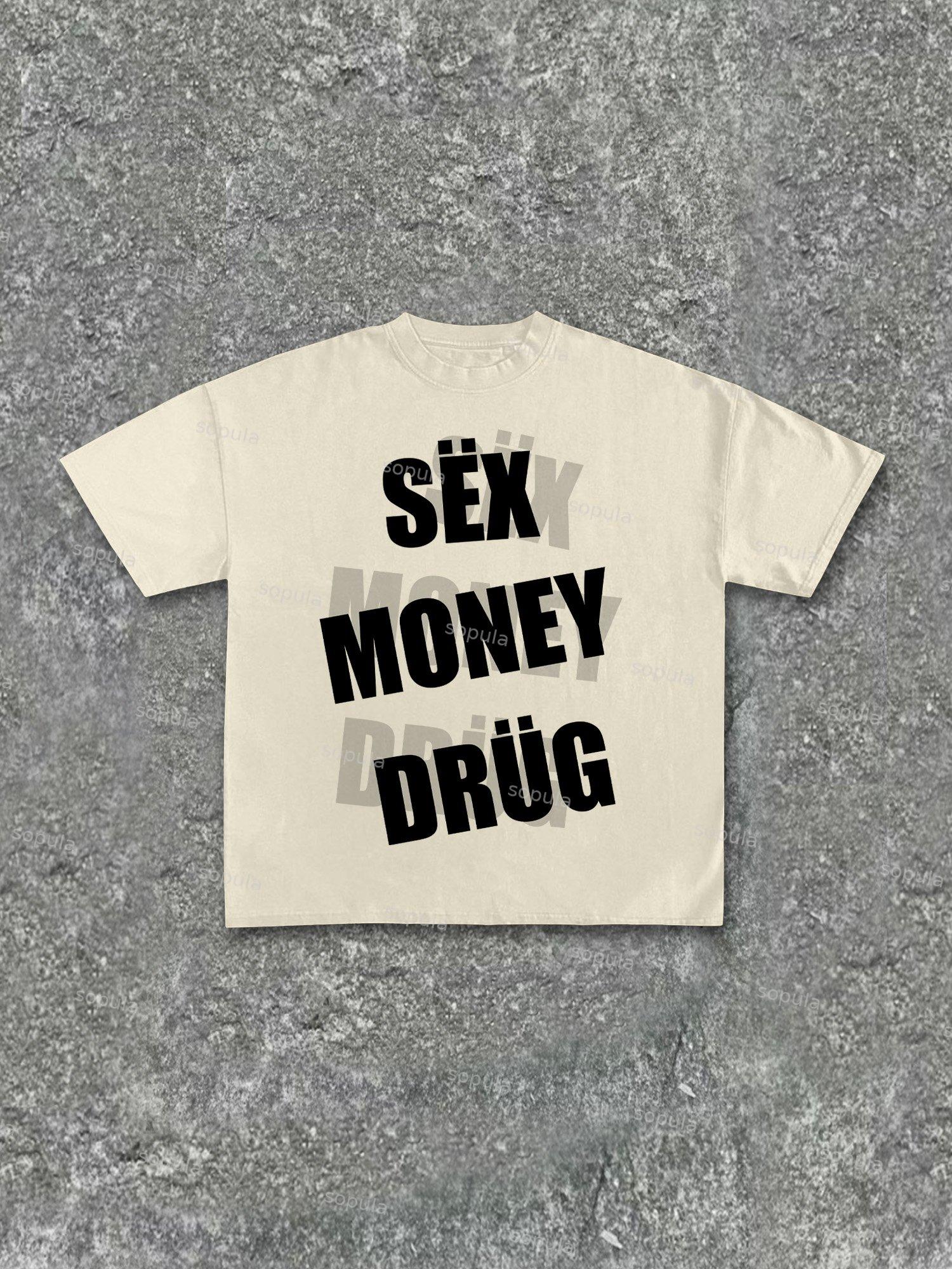 Sex Money Drug Cotton T-shirt Product Image