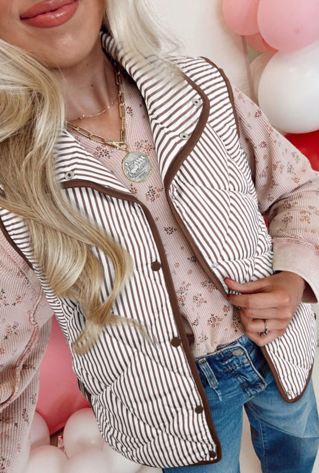 Striped Vest- Preorder Product Image