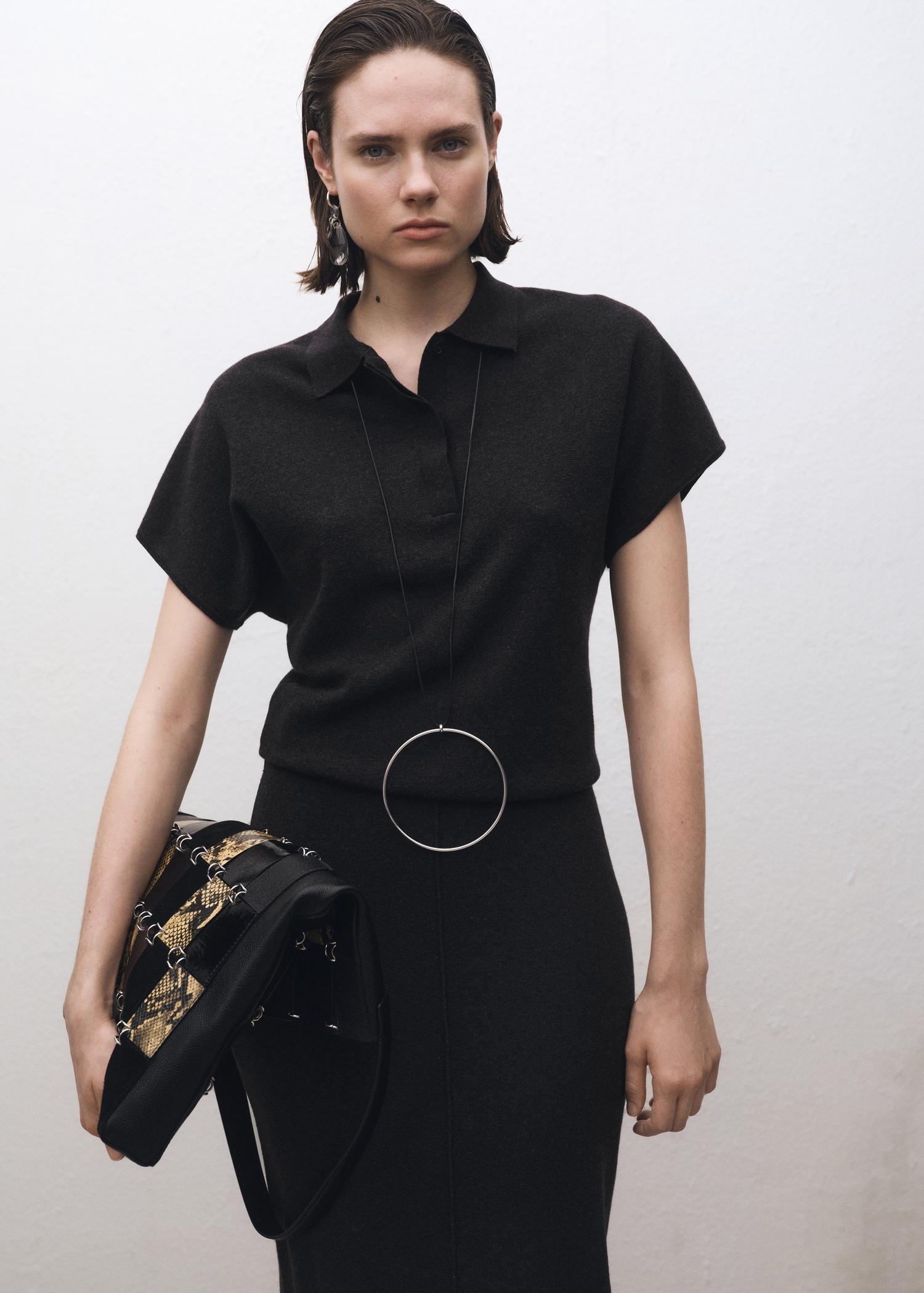 Wool-blend midi-skirt - Women | MANGO USA Product Image