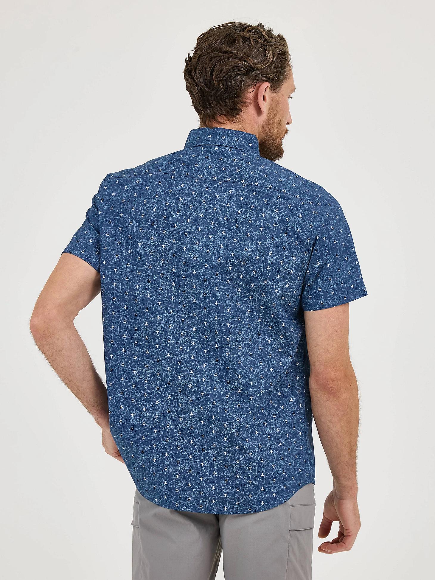 Men's Short Sleeve Textured Print Button Down Shirt | Men's Tops & Tees | Lee® Product Image