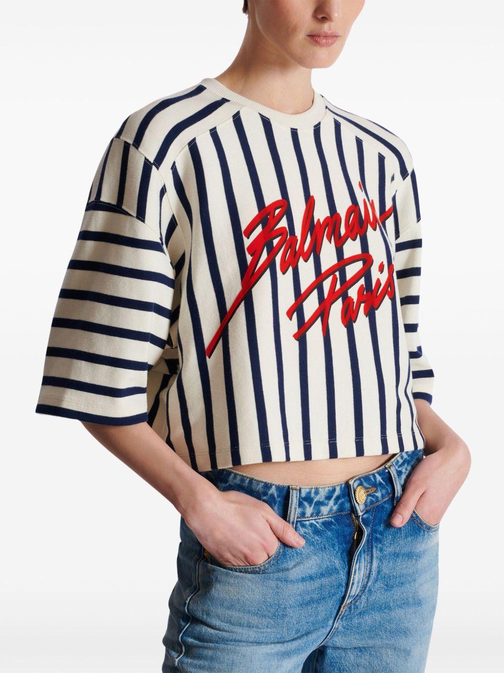 striped baseball T-shirt Product Image