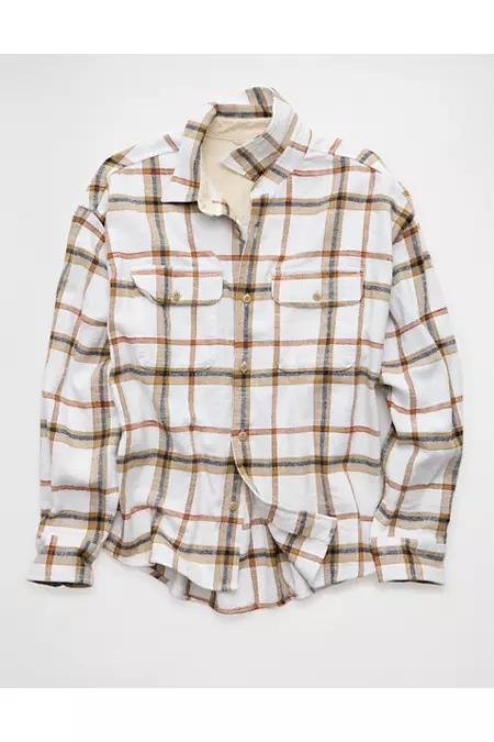 AE Boxy Flannel Shirt Product Image