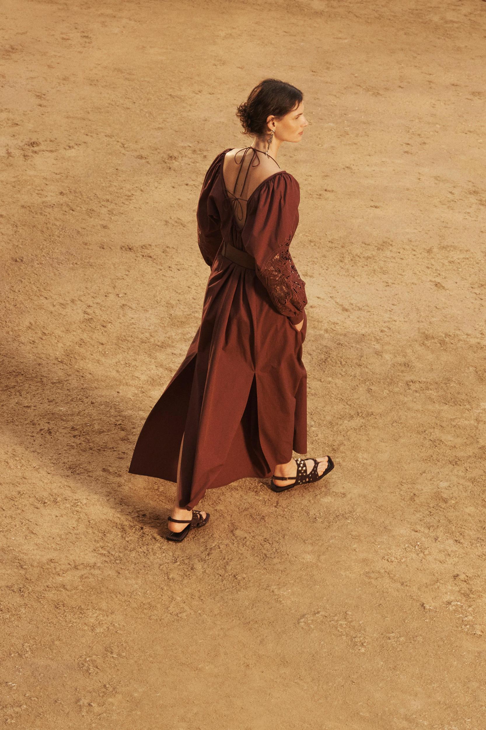 LIMITED EDITION EMBROIDERED POPLIN DRESS Product Image