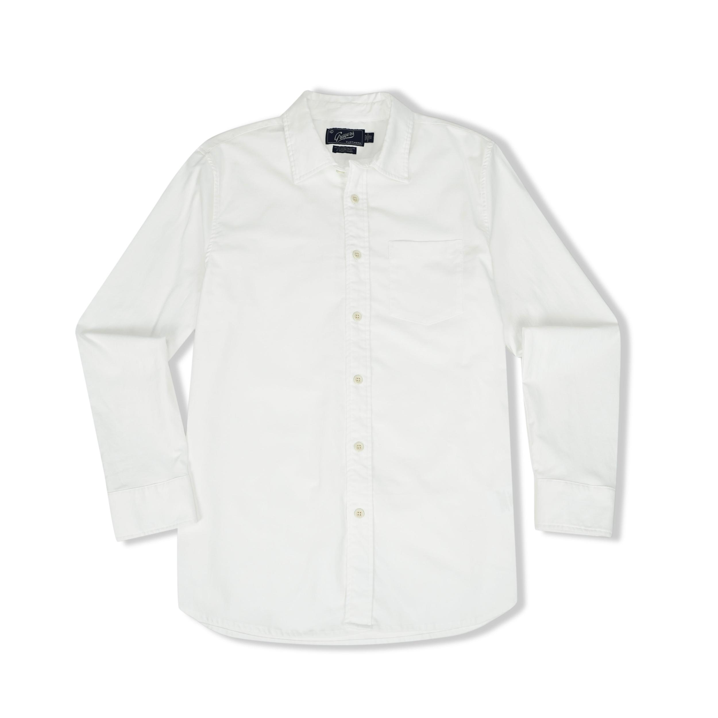 Charles Stretch Oxford Shirt - White Product Image