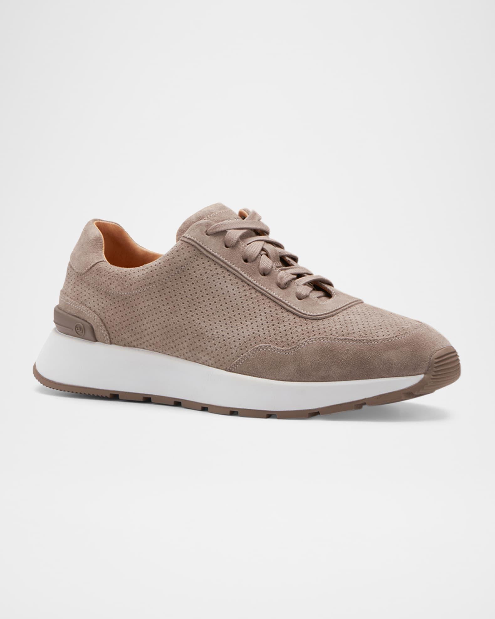 Mens Wayfare Perforated Suede Runner Sneakers Product Image