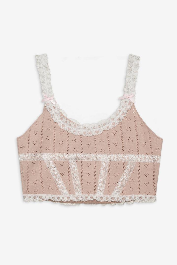 Eloise Knit Tank Top — Neutral Product Image