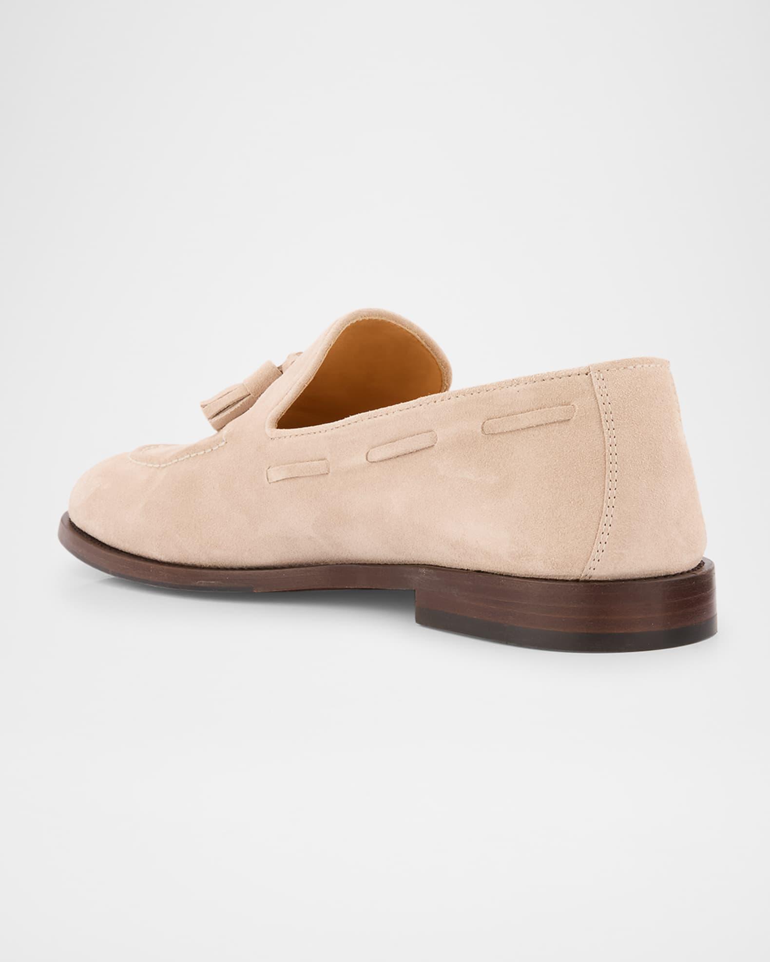 Men's Suede Flex-Sole Tassel Loafers Product Image