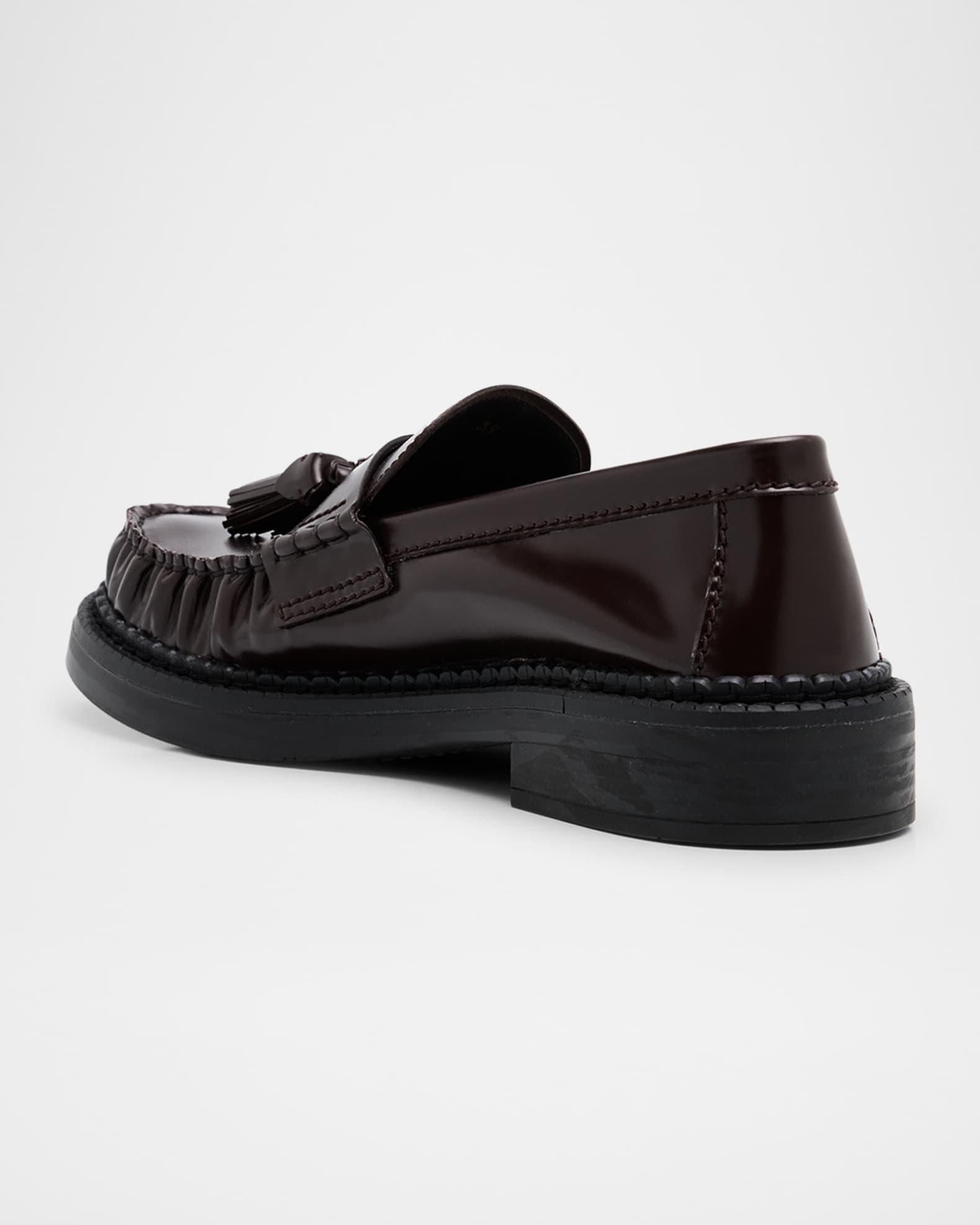 Spazzolato Leather Tassel Loafers Product Image
