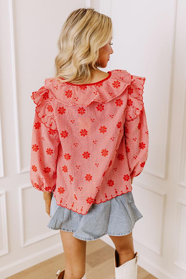 Southern Belle Floral Embroidered Top Product Image