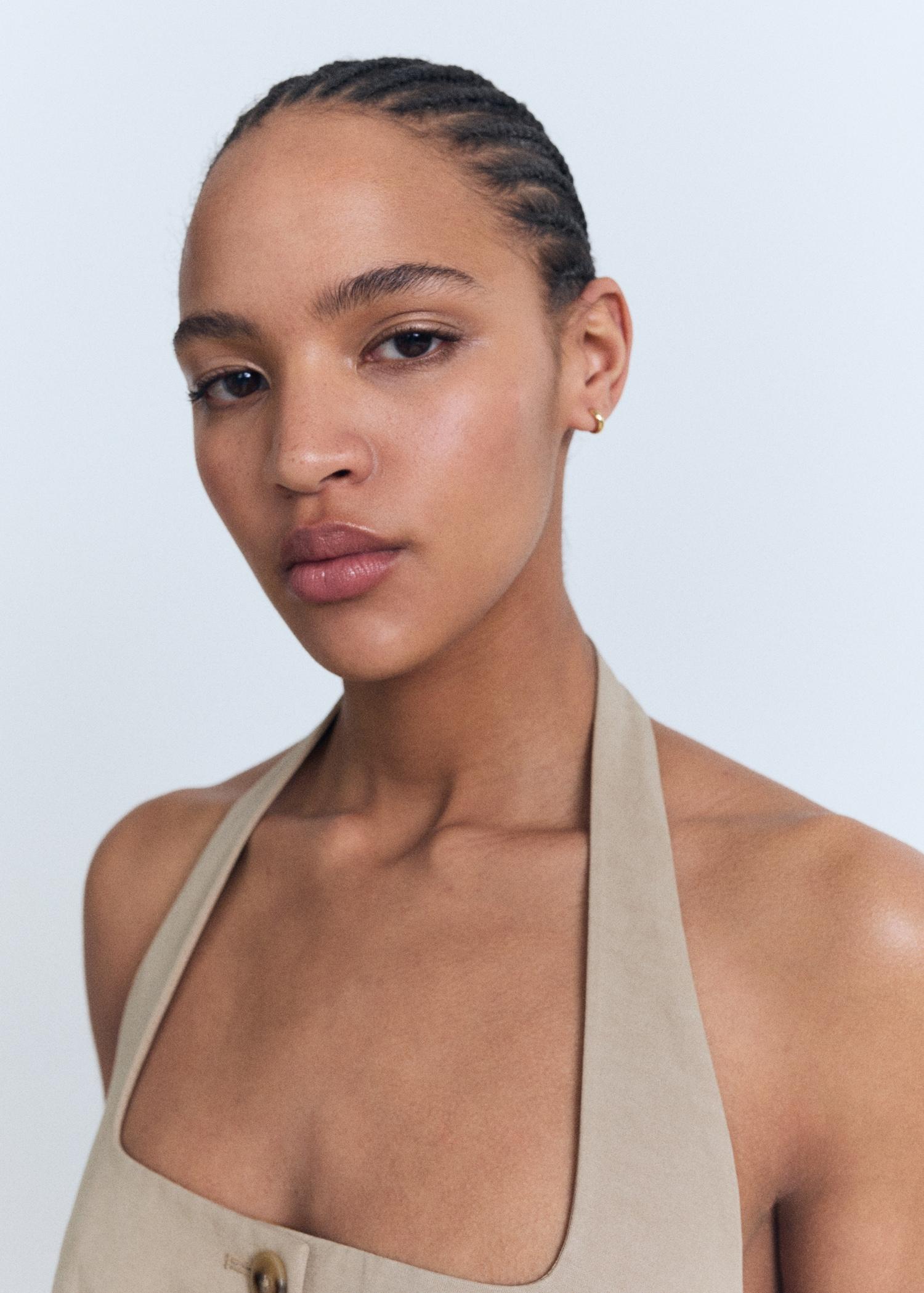 Linen-blend suit vest - Women | MANGO USA Product Image