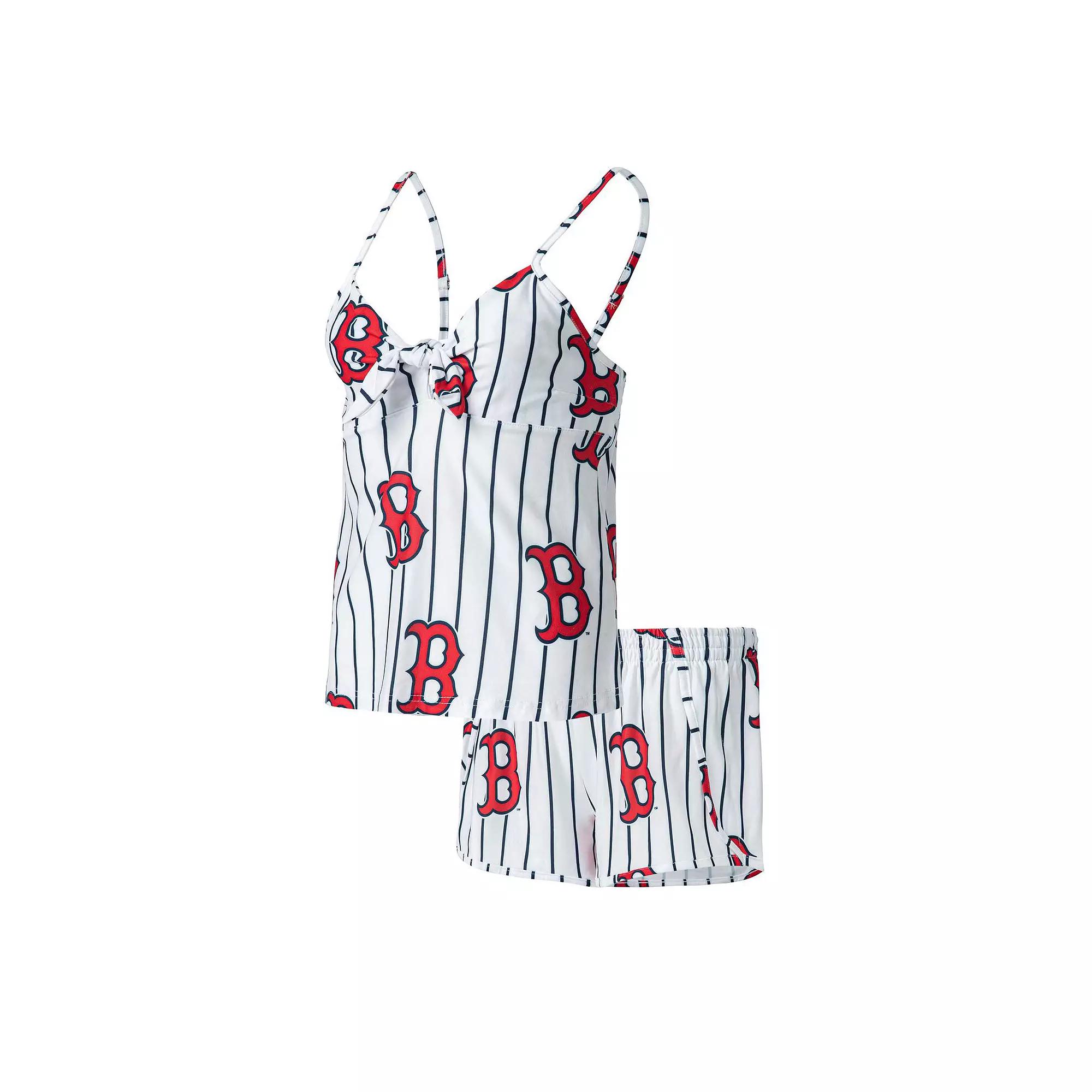 Women's Concepts Sport White Boston Red Sox Reel Allover Print Tank Top & Shorts Sleep Set, Size: XL Product Image