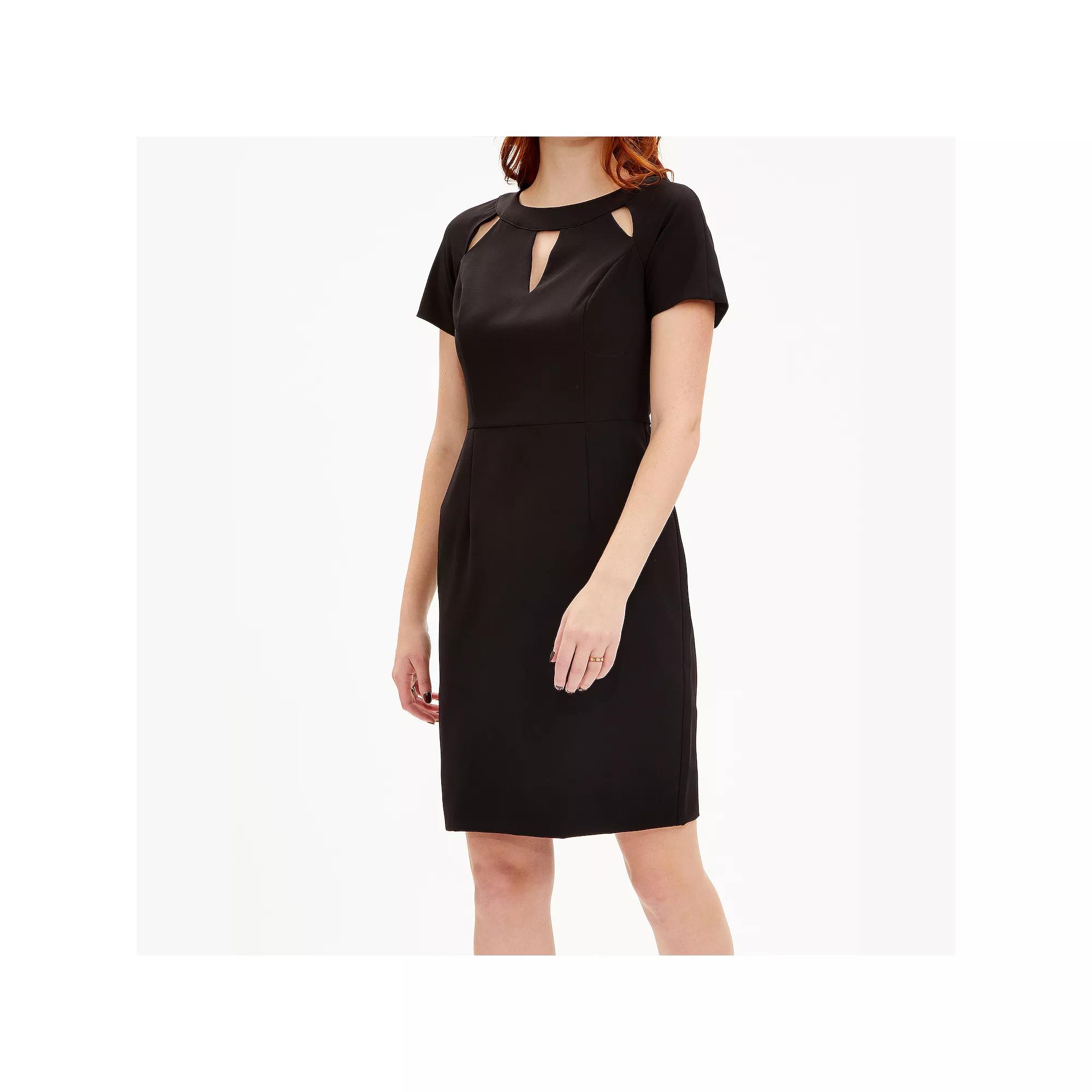 Women's Focus By Shani Keyhole Cutout Crepe Dress,  Product Image