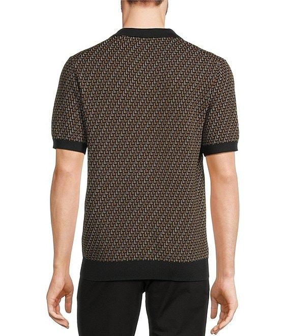 Murano Modern Performance Johnny Collar Short Sleeve Knit Sweater Product Image