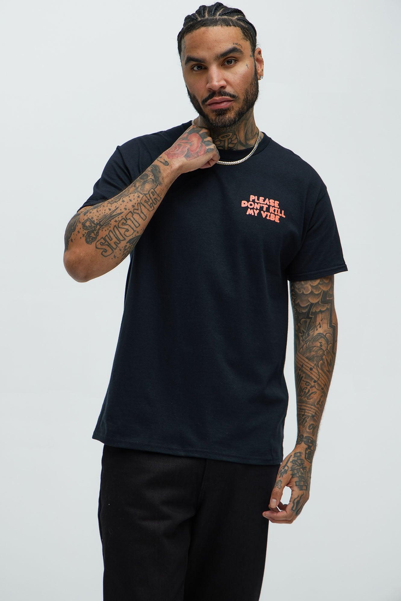 Please Don't Kill My Vibe Short Sleeve Tee - Black Product Image