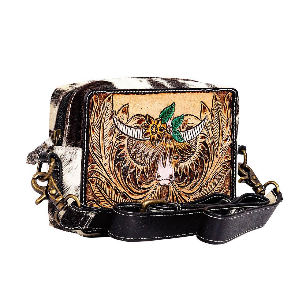 Bloomin' Steer Hand-tooled Leather Bag Product Image