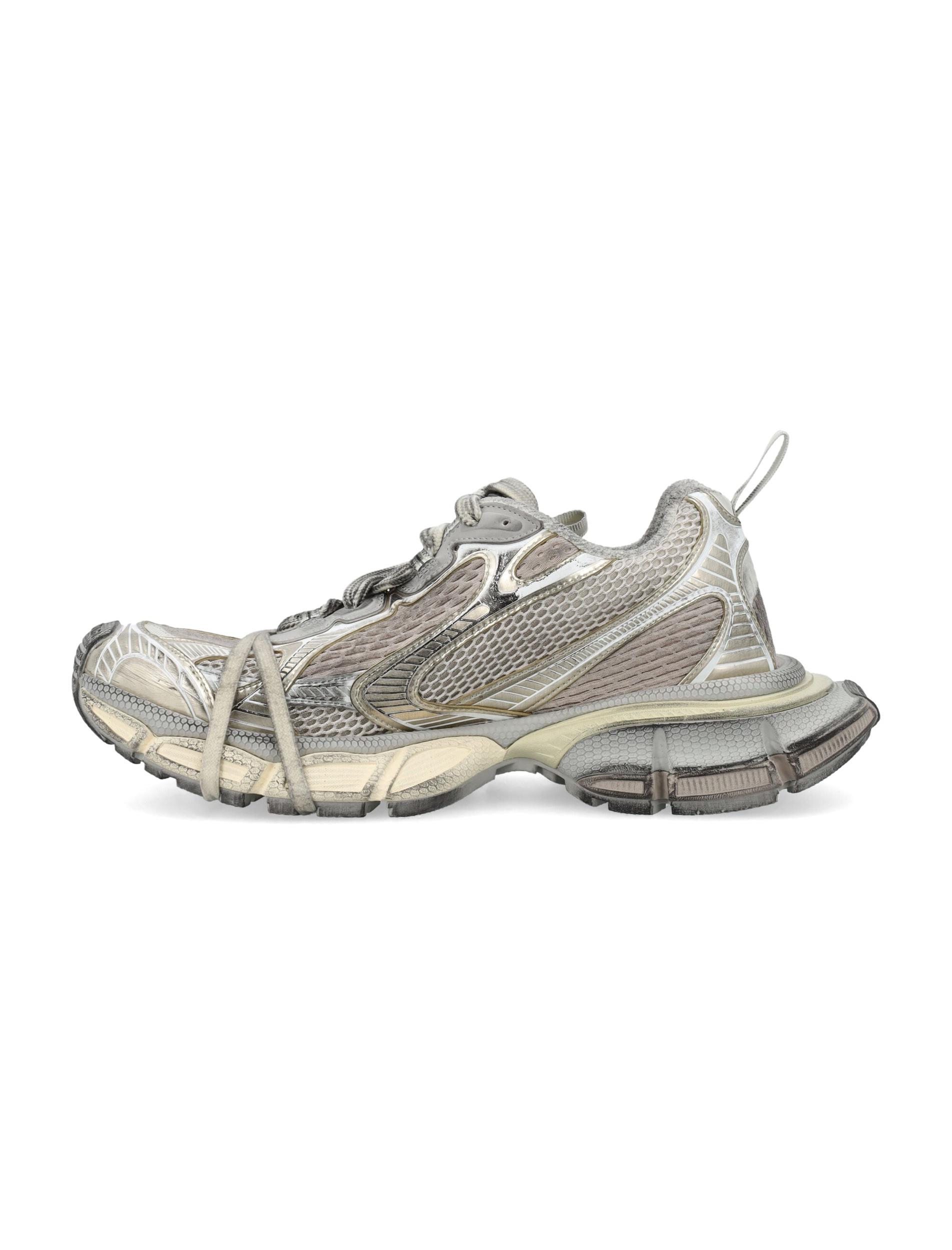 BALENCIAGA Mens Cream Comb 3xl Logo-embossed Mesh Low-top Trainers Product Image